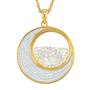 Moon and Back Floating Crystal  Diamond Pendant 1741 001 0 1