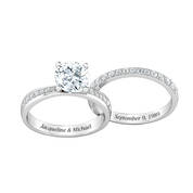 Personalized Precious Memories Bridal Set 10572 0023 b separated