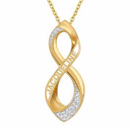 Personalized Diamond Infinity Pendant 6728 001 6 1
