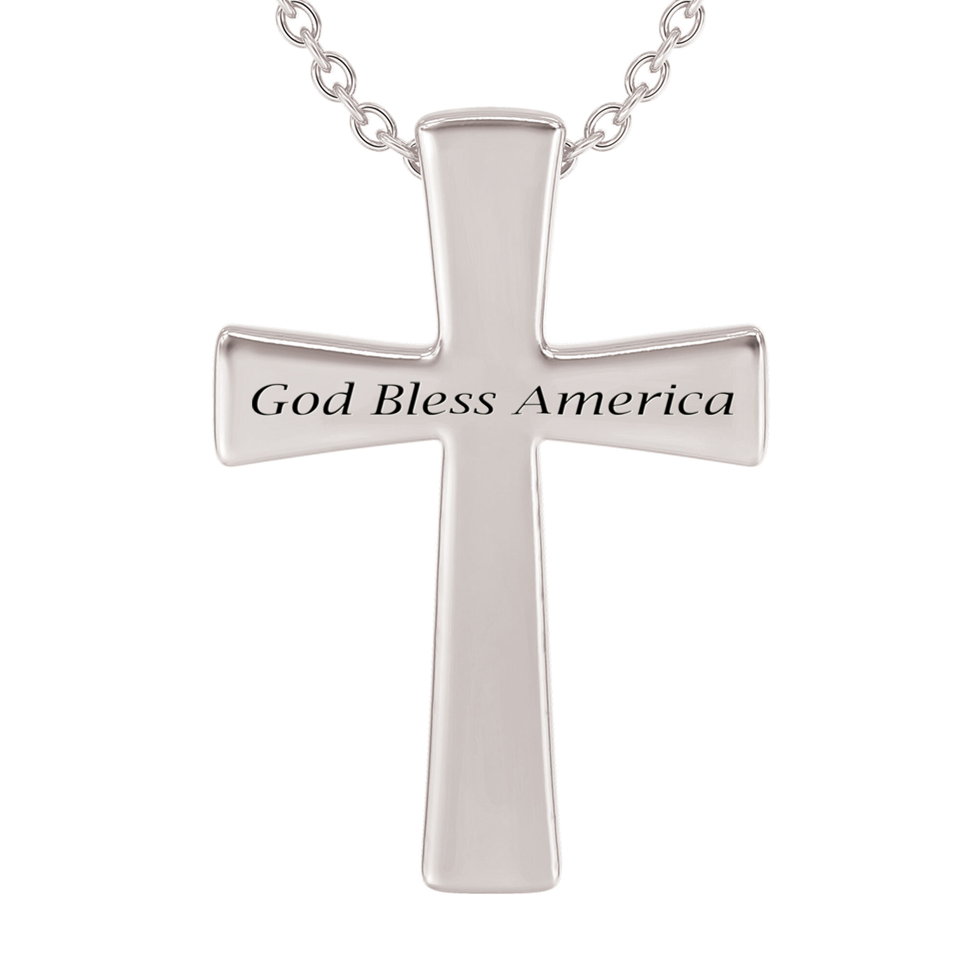 God Bless America Cross Pendant 10198 0019 c back
