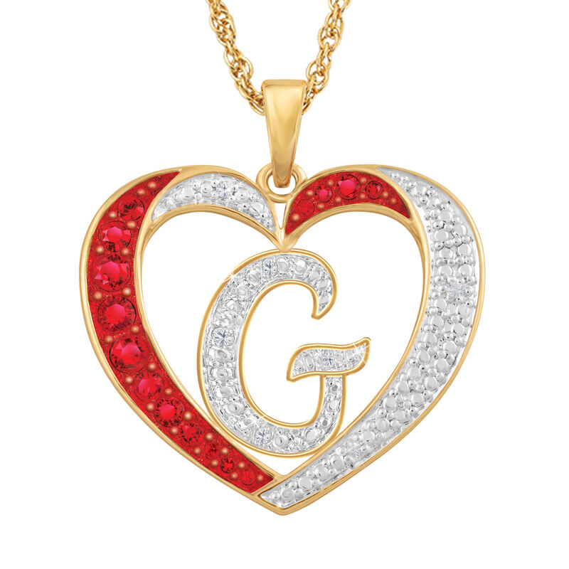 For My Daughter Diamond Initial Heart Pendant 10119 0015 a g initial