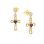 Amethyst Hearts Diamond Cross Pendant & Earring Set, Amethyst Hearts Diamond Cross Pendant Earring Set 10402 0011 c earrings