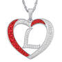 Personalized Diamond Initial Heart Pendant 10926 0018 l initial L