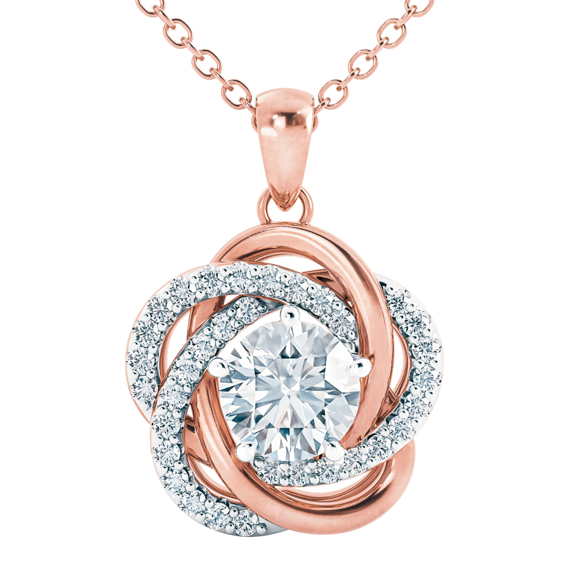 Perfectly Paired Love Knot Pendant with FREE Matching Earrings 10916 0010 b pendant