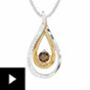 Mocha Drop Diamond Pendant, , video-thumb