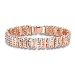 Captivating in Copper Simulated Diamond Bracelet 6576 001 9 1