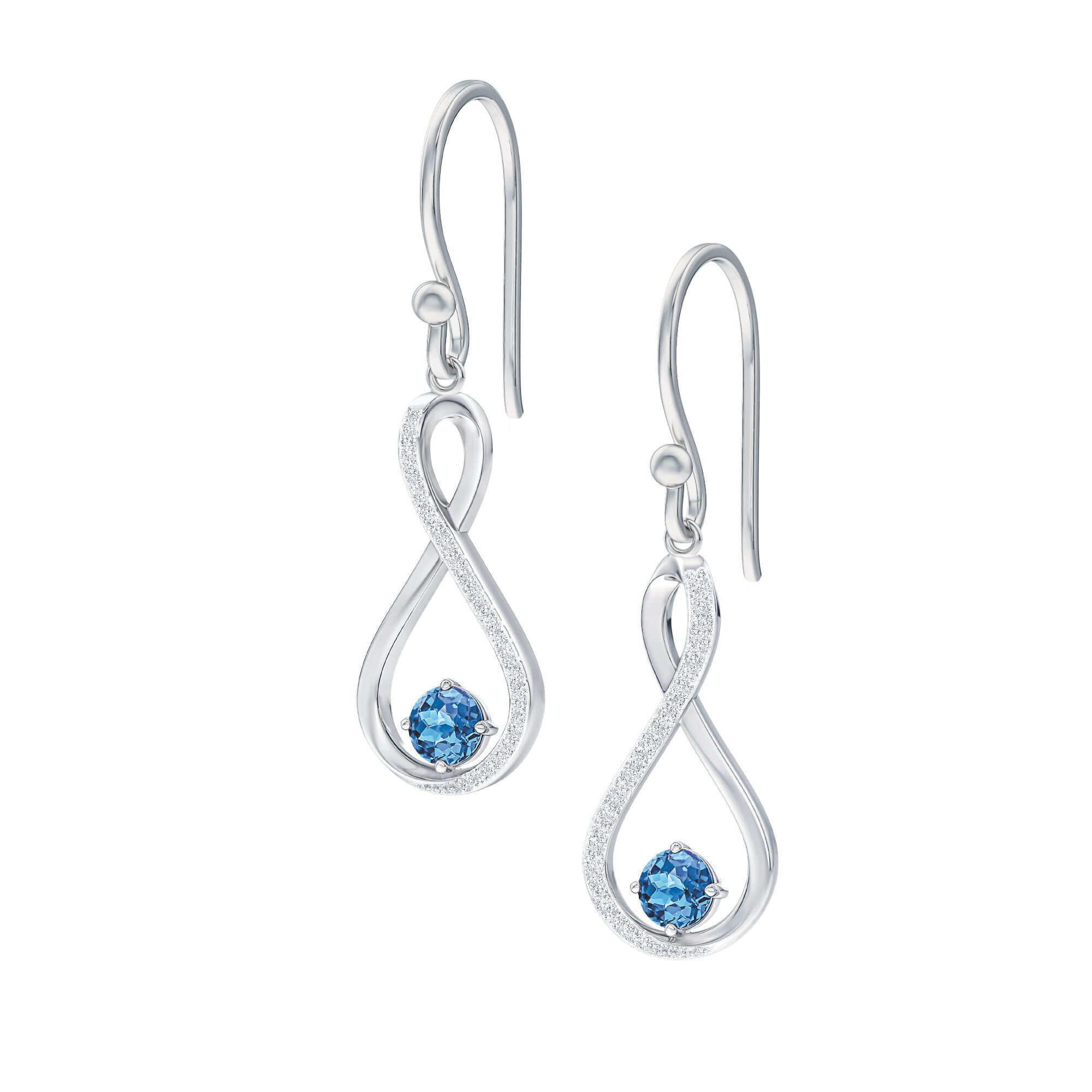 Birthstone and Diamond Earrings 5200 0056 l december