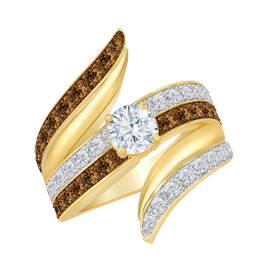 Mocha Swirl Diamonisse Statement Ring 10188 0011 b straight