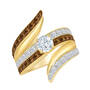 Mocha Swirl Diamonisse Statement Ring 10188 0011 b straight