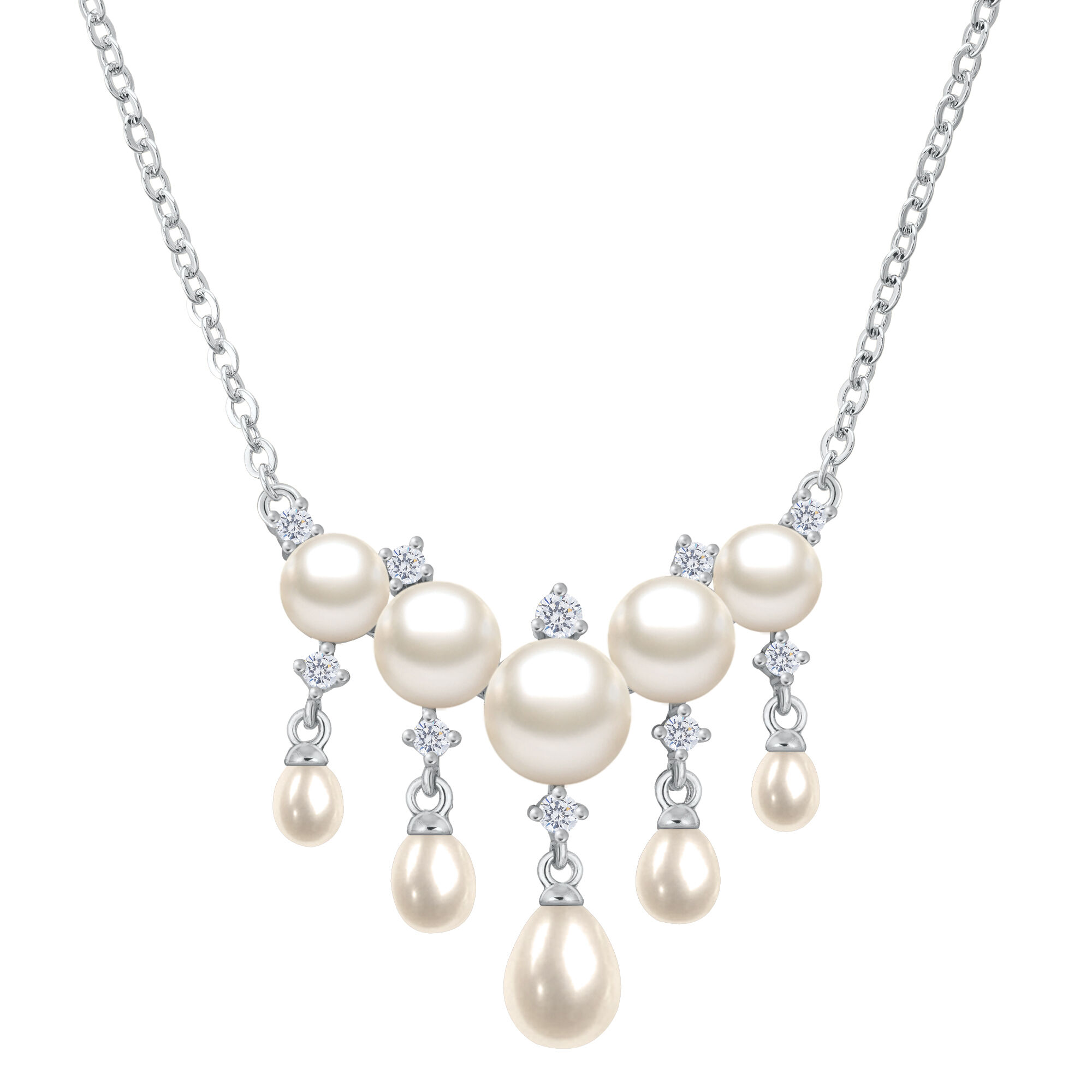 Cascading deals pearl necklace