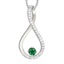 The Birthstone  Diamond Infinity Pendant 5200 001 5 5