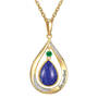 Genuine Birthstone Lapis Diamond Pendant 11260 0010 e may