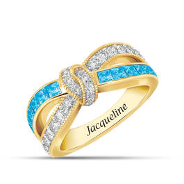 Personalized Birthstone Twist Ring 10468 0012 l december