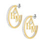 Perfectly Paired Initial Diamonisse Hoop Earrings 10825 0010 a main