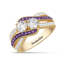 Personalized Birthstone Beauty Ring 10902 0016 b february