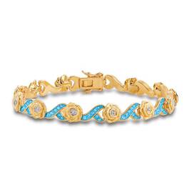 A Dozen Roses Birthstone  Diamond Bracelet 6684 001 8 7
