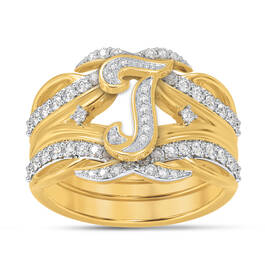 Personalized Stackable Initial Ring Set 10728 0018 c initialJ