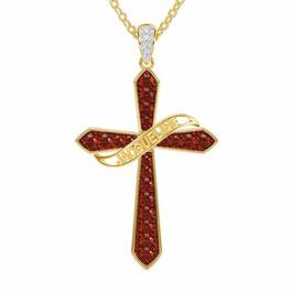 The Birthstone  Diamond Cross Necklace 6787 001 4 1