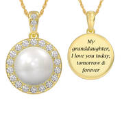 My Granddaughter I Love You Pearl and Diamonisse Pendant 10879 0015 a main