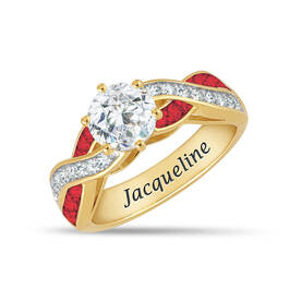 Birthstone Swirl Deluxe Comfort Ring 12031 0016 g july