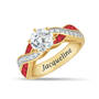 Birthstone Swirl Deluxe Comfort Ring 12031 0016 g july