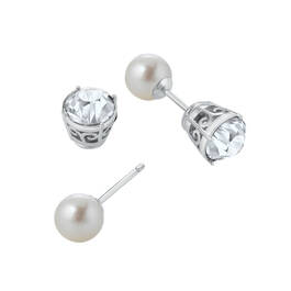 Reversible Stud Earring Set 11035 0014 b pearl
