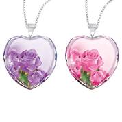 Mother  Daughter Crystal Pendant Set 1644 001 8 1