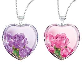 Mother  Daughter Crystal Pendant Set 1644 001 8 1