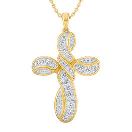 Heavens Blessing Diamond Birthstone Cross Pendant 6985 0014 d april