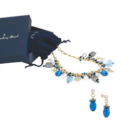 Blue Waters Crystal Necklace Earrings 11457 0013 g gift box