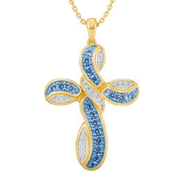 Heavens Blessing Diamond Birthstone Cross Pendant 6985 0014 l december
