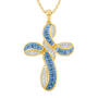 Heavens Blessing Diamond Birthstone Cross Pendant 6985 0014 l december