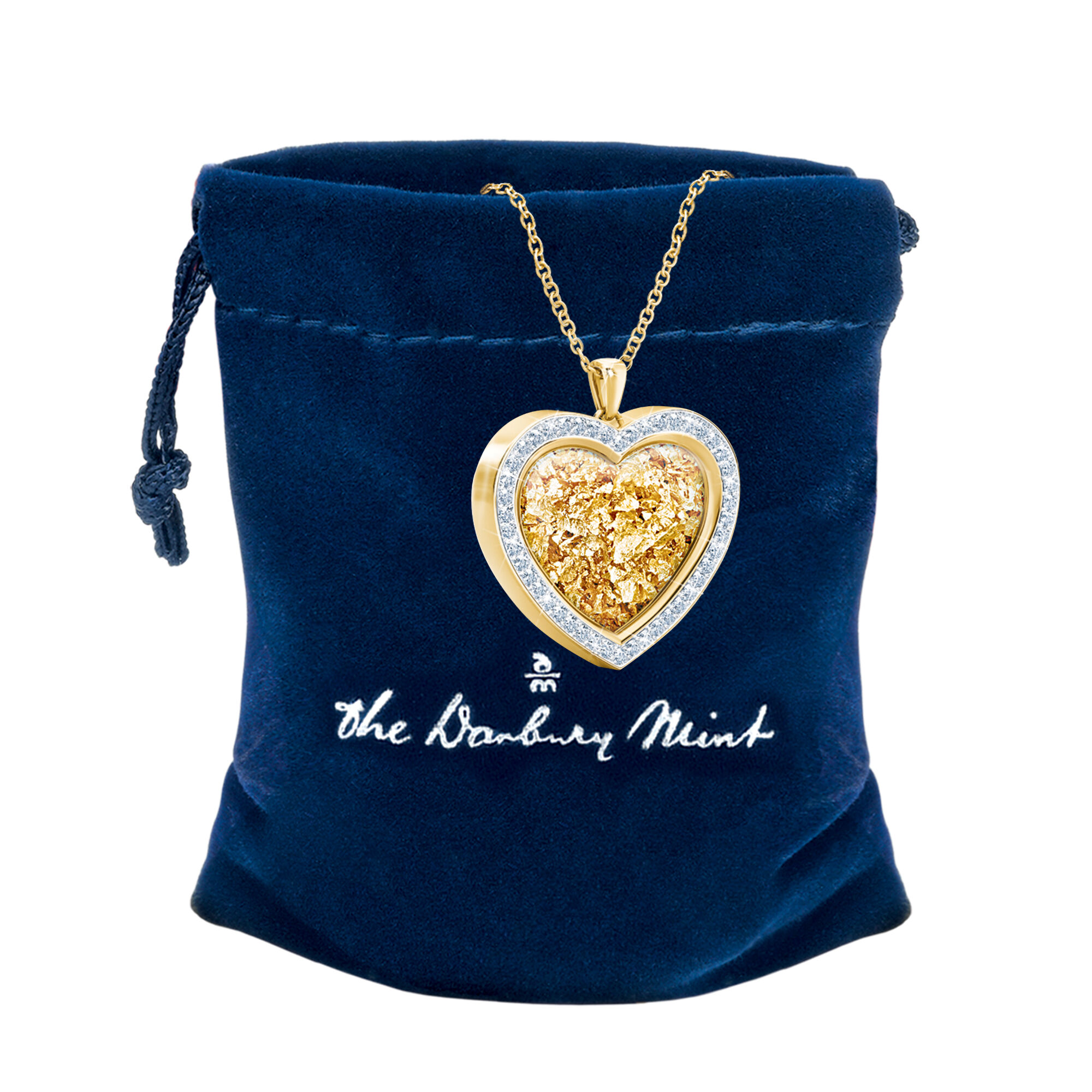 Heart of Gold Pendant 1816 0028 g gift pouch