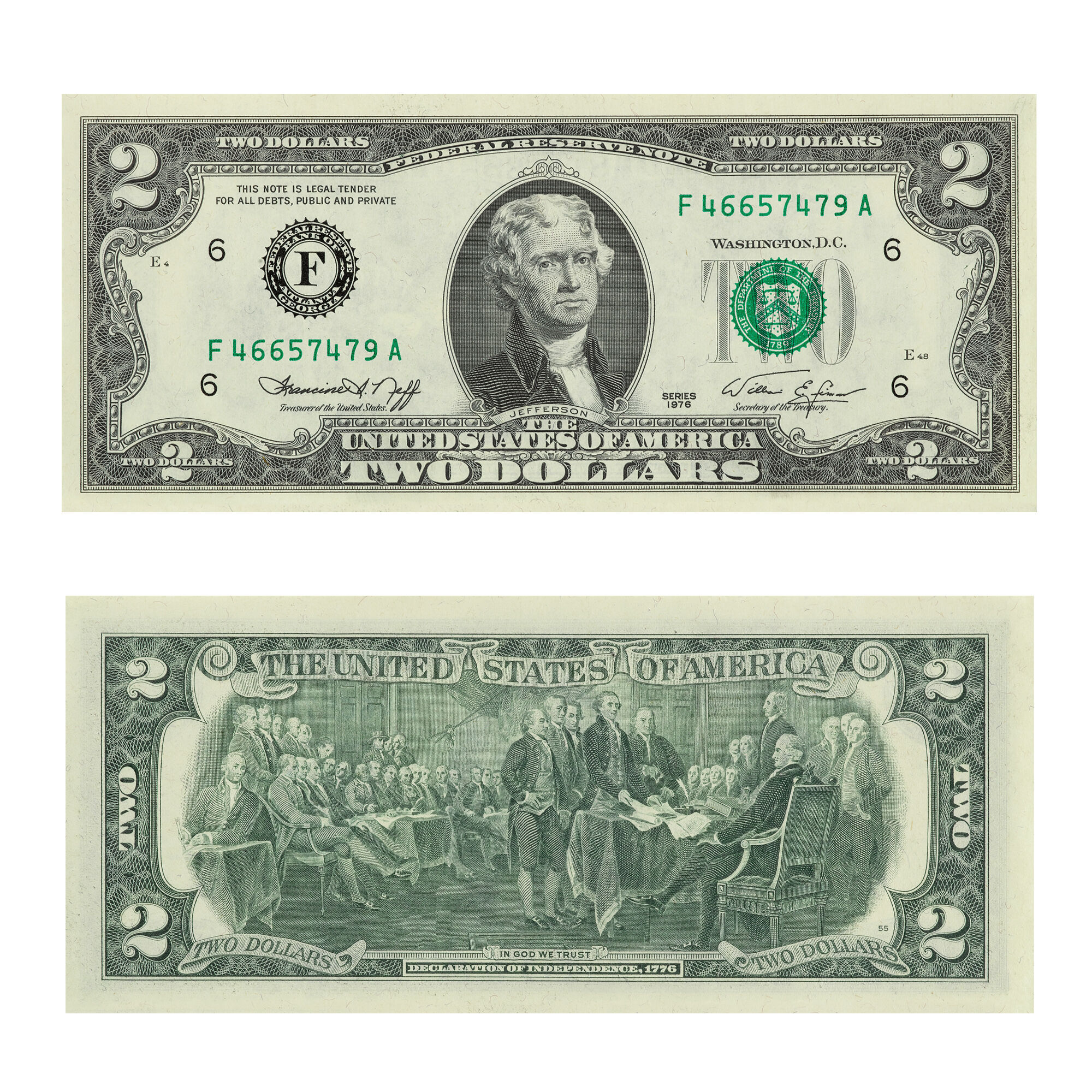 Modern $2 Bill Collector Set 6829 0014 d 1976 bill