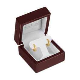 THE 14KT GOLD CHEVRON HOOPS 11414 0015 g giftbox