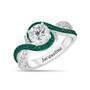True Beauty Birthstone & Diamonisse Ring, Personalized True Beauty Birthstone Diamonisse Ring 11316 0014 e may