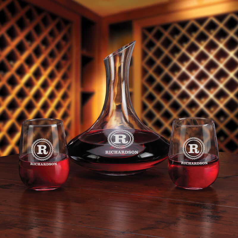 The Personalized Wine Decanter Set