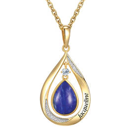 Genuine Birthstone Lapis Diamond Pendant 11260 0010 d april