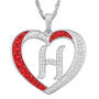 Personalized Diamond Initial Heart Pendant 10926 0018 h initial H