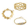 Golden Glamour Three Bracelet Set 12112 0018 a main