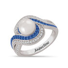 Personalized Pearl Birthstone Swirl Ring 11064 0018 i september