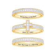 Our Marriage is a Blessing Anniversary Ring Set 11421 0016 b seperated