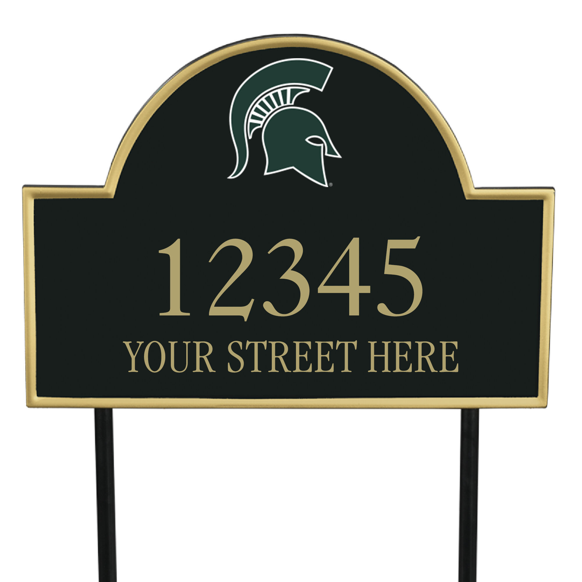 The College Personalized Address Plaque 5716 0384 b Michigan State