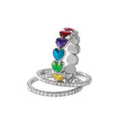 Rainbow of Hearts Stackable Ring Set 11937 0013 b ring