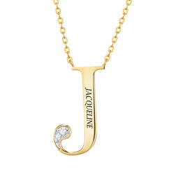 Custom Initial Pendant 11947 0011 b initial J