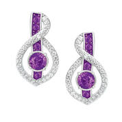 Birthstone Wave Earrings 2202 0069 b february
