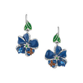 Blue Garden Floral Pendant Earrings 11794 0015 c alt