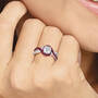 True Beauty Birthstone & Diamonisse Ring, Personalized True Beauty Birthstone Diamonisse Ring 11316 0014 m model