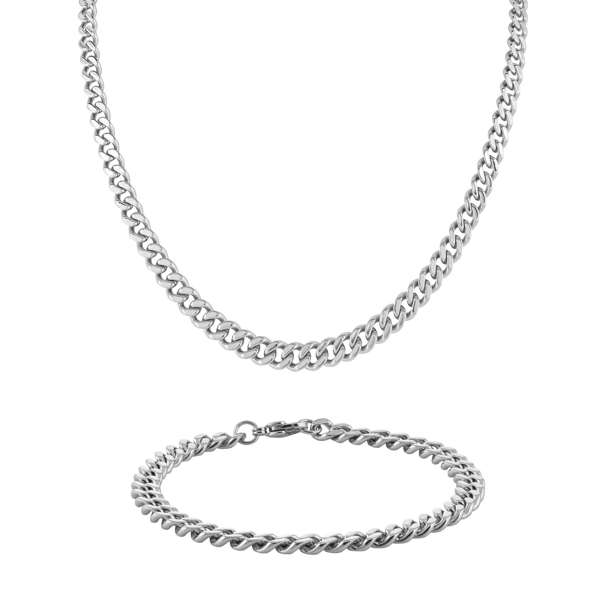 Men's Stainless Steel Curb Chain Necklace | Lisa Angel