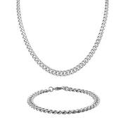 The Icon Mens Curb Link Chain Bracelet Set 11459 0011 a main
